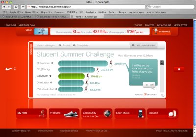 Nike+ webapp