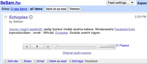 Google Reader\'s Audio Player